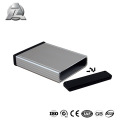 Caja de aluminio electrónica anodizada negra